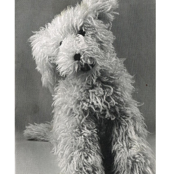 shaggy dog toy double knit knitting pattern pdf 218