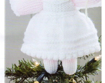 christmas xmas Angel fairy toy double knit knitting pattern pdf 445