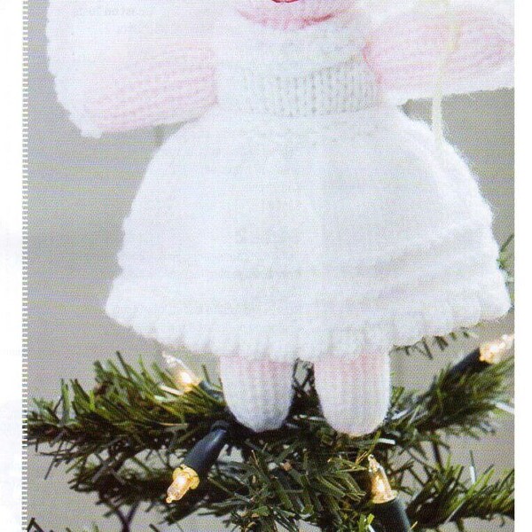 christmas xmas Angel fairy toy double knit knitting pattern pdf 445