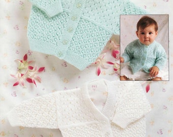 baby girls boys cardigans 3 ply knitting pattern pdf digital download