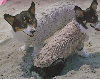 dog coat Aran knit knitting pattern pdf 190