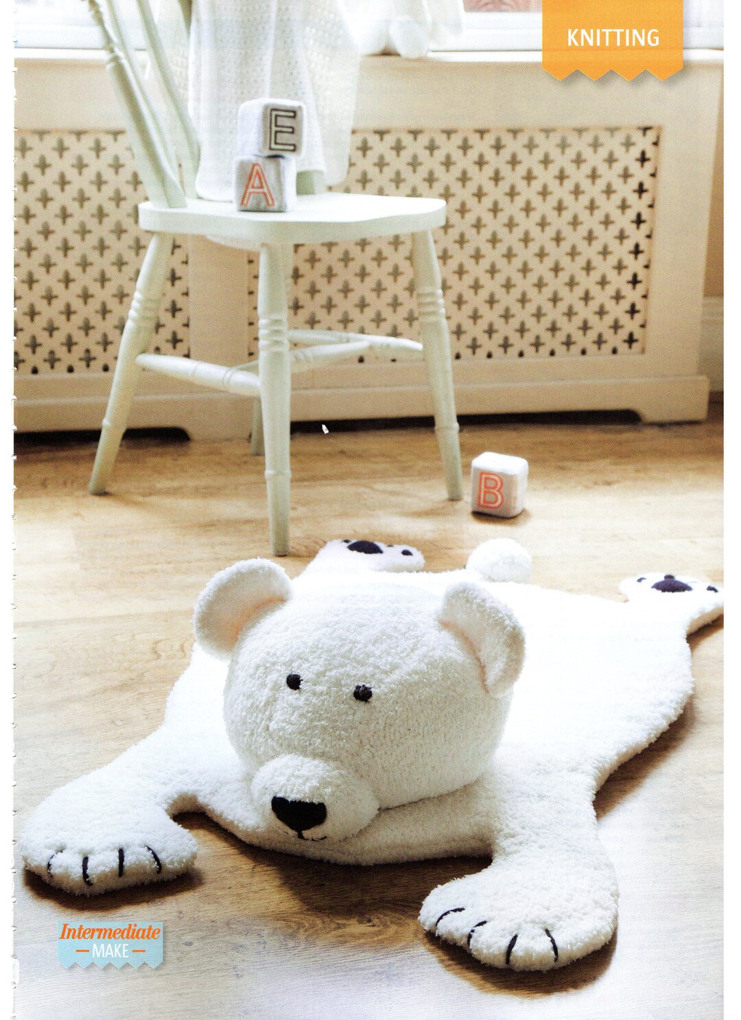 Bear Rug Double Knit Knitting Pattern Pdf - Etsy