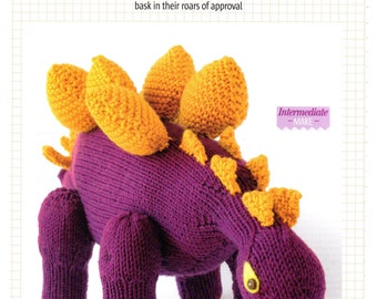 dinosaur toy double knit knitting pattern pdf