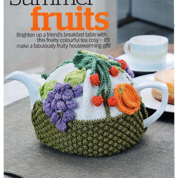 summer fruits tea cosy knitting pattern pdf