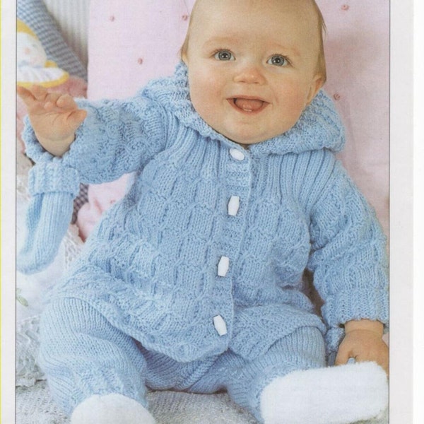 baby boys girls jacket trousers and mittens double knit knitting pattern pdf digital download