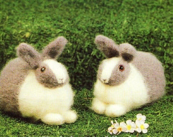bunny rabbit toy knitting pattern pdf digital download