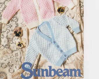 baby girls boys cardigans 4 ply knitting pattern pdf instant digital download