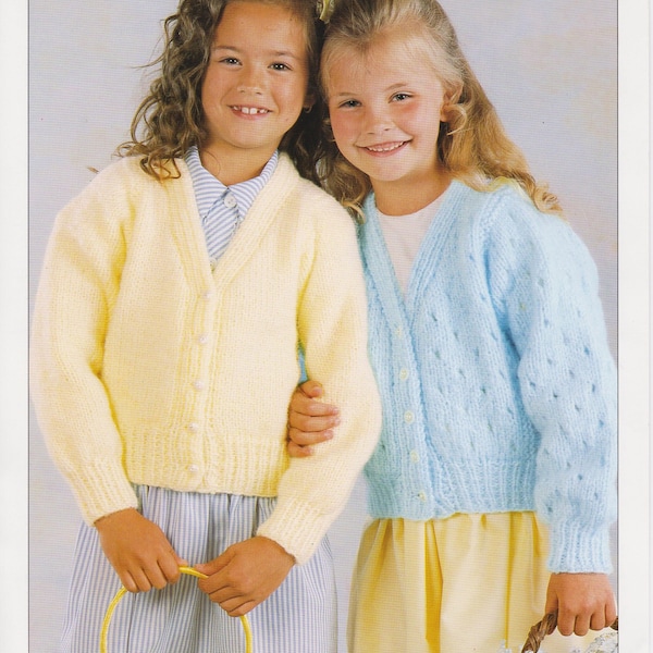 children's easy knit cardigans chunky knit knitting pattern pdf instant digital download