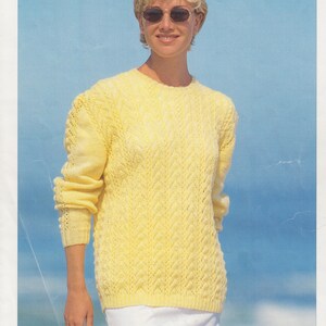 women's ladies sweaters jumpers 4 ply knitting pattern pdf instant digital download image 2