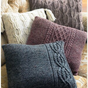 Aran cushion cover knitting pattern pdf