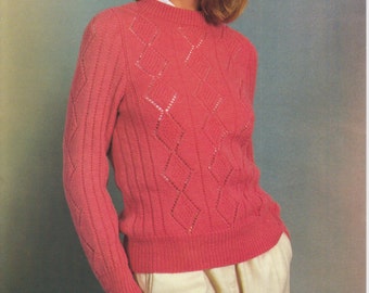 maglione da donna da donna maglione a 4 strati modello di maglia pdf download digitale istantaneo