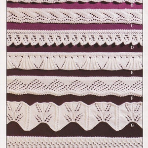 lace edgings double knit knitting pattern pdf instant digital download