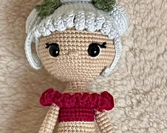 Muñeca sirena de crochet, sirena hecha a mano