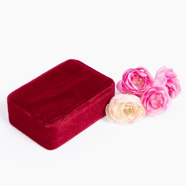 Velvet Necklace Box | Red Wine Color  | Necklace Gift Box | Gift Box | Gift for Her