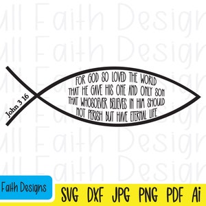 John 3:16 svg, John 316 svg, John 3 16 svg, ai, pdf, png, jpg, dxf, eps, For God so loved the world, religious , Christian, Christian Fish