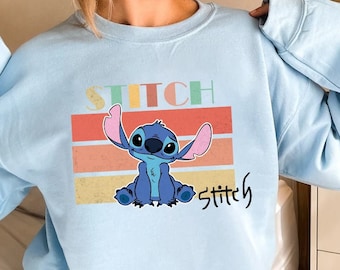 Sweat-shirt Stitch, sweat à capuche Stitch, sweat Disney Stitch, sweat Lilo & Stitch, sweat à capuche Disney World, sweat à capuche famille Disneyland