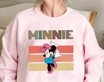 Minnie Mouse Sweatshirt, Minnie Mouse Sweater, Minnie Sweatshirt, Retro Disney Hoodie, Disneyland Sweatshirt, Disney World Hoodie