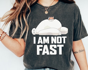 Comfort Colors  Big Hero 6 Baymax I Am Not Fast Retro Big Hero Hello I Am Baymax Shirt, Cute Baymax Shirt, Big Hero 6 Shirt, Disneyland