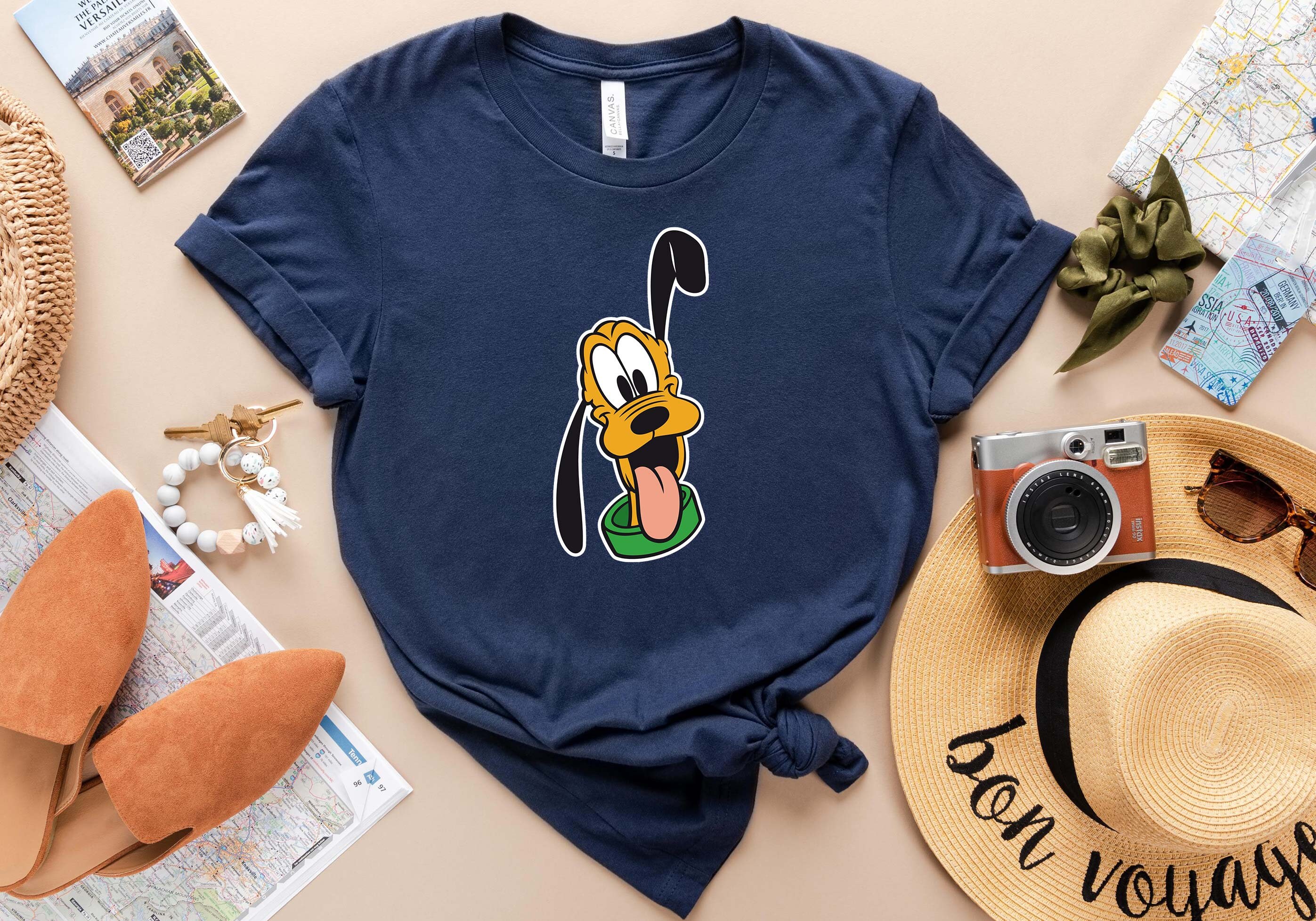 Pluto Face Shirt Disney Characters Shirt Pluto Shirt Disney Etsy