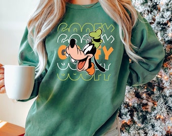 Comfort Colors®  Cute Disney Goofy and Friends Magic Kingdom Holiday Trip Unisex T-shirt Family Birthday Gift Adult Kid Toddler Tee