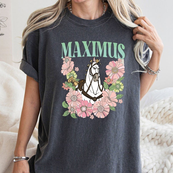 Comfort Colors Maximus Floral Shirt: Retro Magic Kingdom Tee