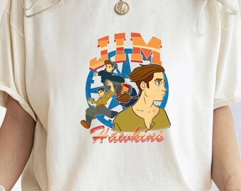 Jim Hawkins Retro Action Treasure Planet C2154 Comfort Colors Magic Kingdom Holiday Trip Unisex Tshirt Family Birthday Gift Adult Kid Tee