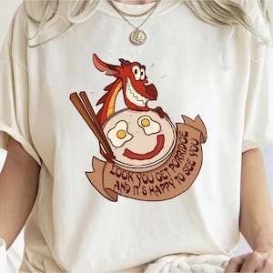 Comfort Colors® Disney Mulan Mushu Dragon Cook C1200 Magic Kingdom Holiday Trip Unisex Tshirt Family Birthday Gift Adult Kid Tee