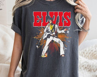 Comfort Colors Elvis Presley Retro T-Shirt: Official Unisex Tee