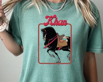 Comfort Colors Khan Horse Vintage Y2k Style C2164 Magic Kingdom Holiday Trip Unisex Tshirt Family Birthday Gift Adult Kid Tee