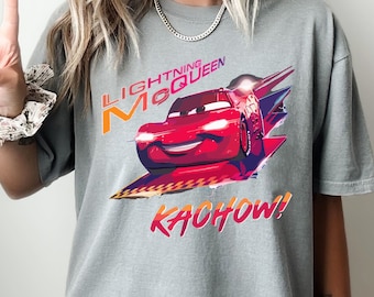 Comfort Colors Lightning McQueen Kachow Tee: Magic Kingdom Birthday Gift