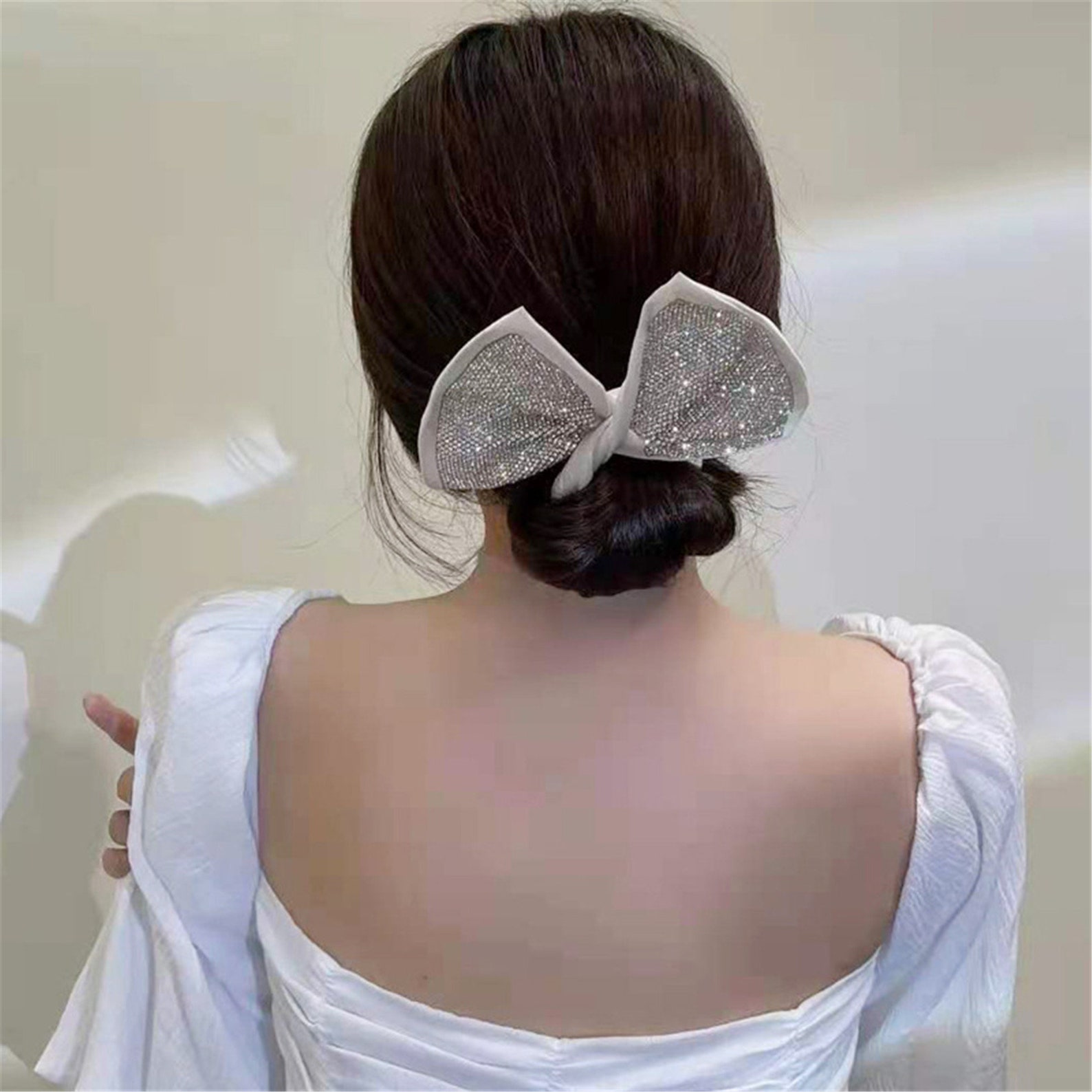 Bun makerDiamondstudded hair bun holder deft bun bun wrap Etsy