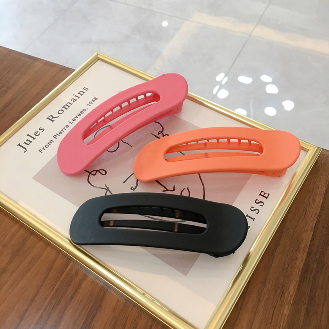 Pastel Hair Clips Large Oval Duckbill Clips Solid Color Hair Etsy UK