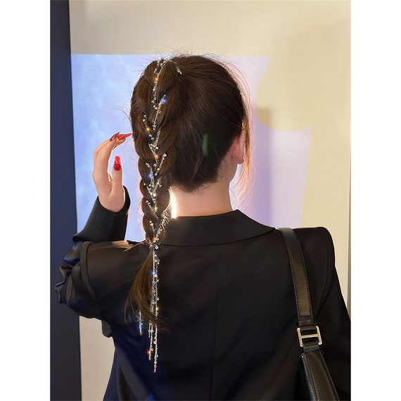 Shiny Star Tassel Hair Chain Long Tassel Braided Hair Chain - Etsy Australia Shiny Star Tassel Hair Chain Long Tassel Braided Hair Chain - Etsy Australia