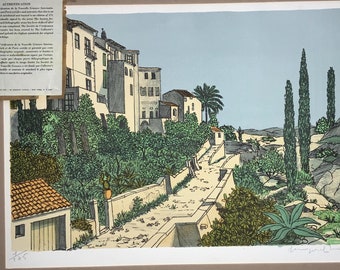 Denis Paul Noyer Lithograph: Signed Southern France Art Print (24