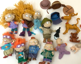 Rugrats Vinyl Toy Lot Movie Toys 1990s Rugrats movie Nickelodeon kid's toys cartoons large lot VanceHoustonOrigami.com
