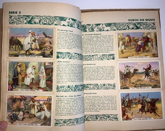 Karl May American Antiguo Oeste Alemán Aventura Libro de cuentos Serie de tarjetas comerciales Vaqueros completos Indios Armas Osos Naturaleza Oriente Lejano Oeste América