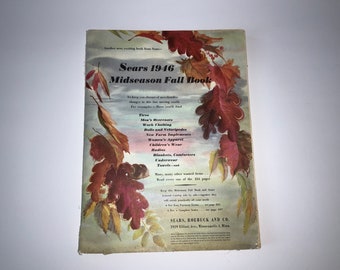 1946 Sears Roebuck Co Midseason Fall Book Catalog original magazine advertising products fashion clothes Sears catalogs 1940s toys furniture