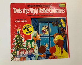 DISNEYLAND The Night Before Christmas, album in vinile LP per bambini, tratto dallo speciale televisivo animato.