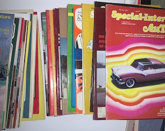 Colección de 57 revistas de coches de los años 60 y 70: 57 revistas vintage de coches clásicos.