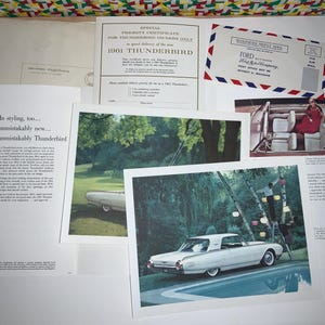1961 TBird Private Preview of New Thunderbird Special Invitation Classic American Car Automobile Ephemera Book Mailing Envelope Ford