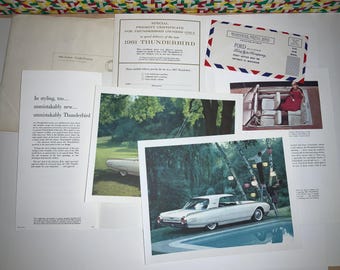 Invitación del Ford Thunderbird 1961: Avance especial, objetos efímeros de coches clásicos