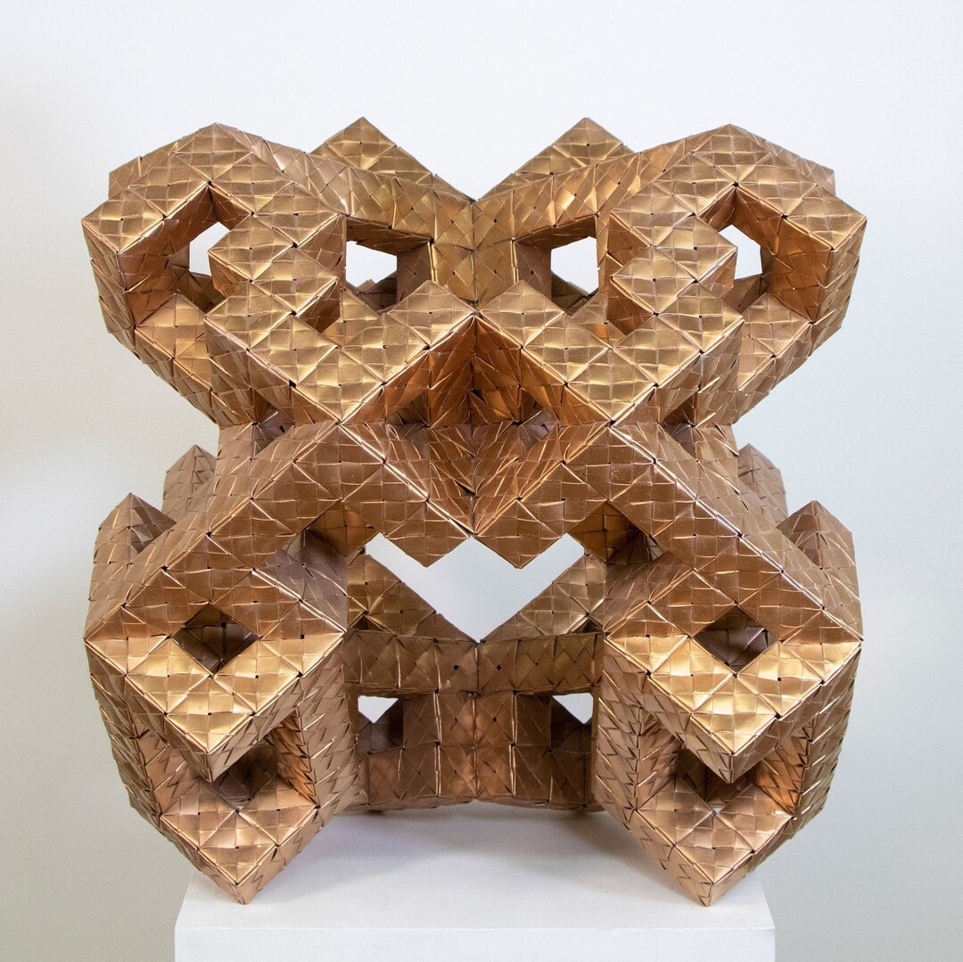 ORIGAMI CUBIC ENGINEERING Handmade Sculpture Math Education Science ...