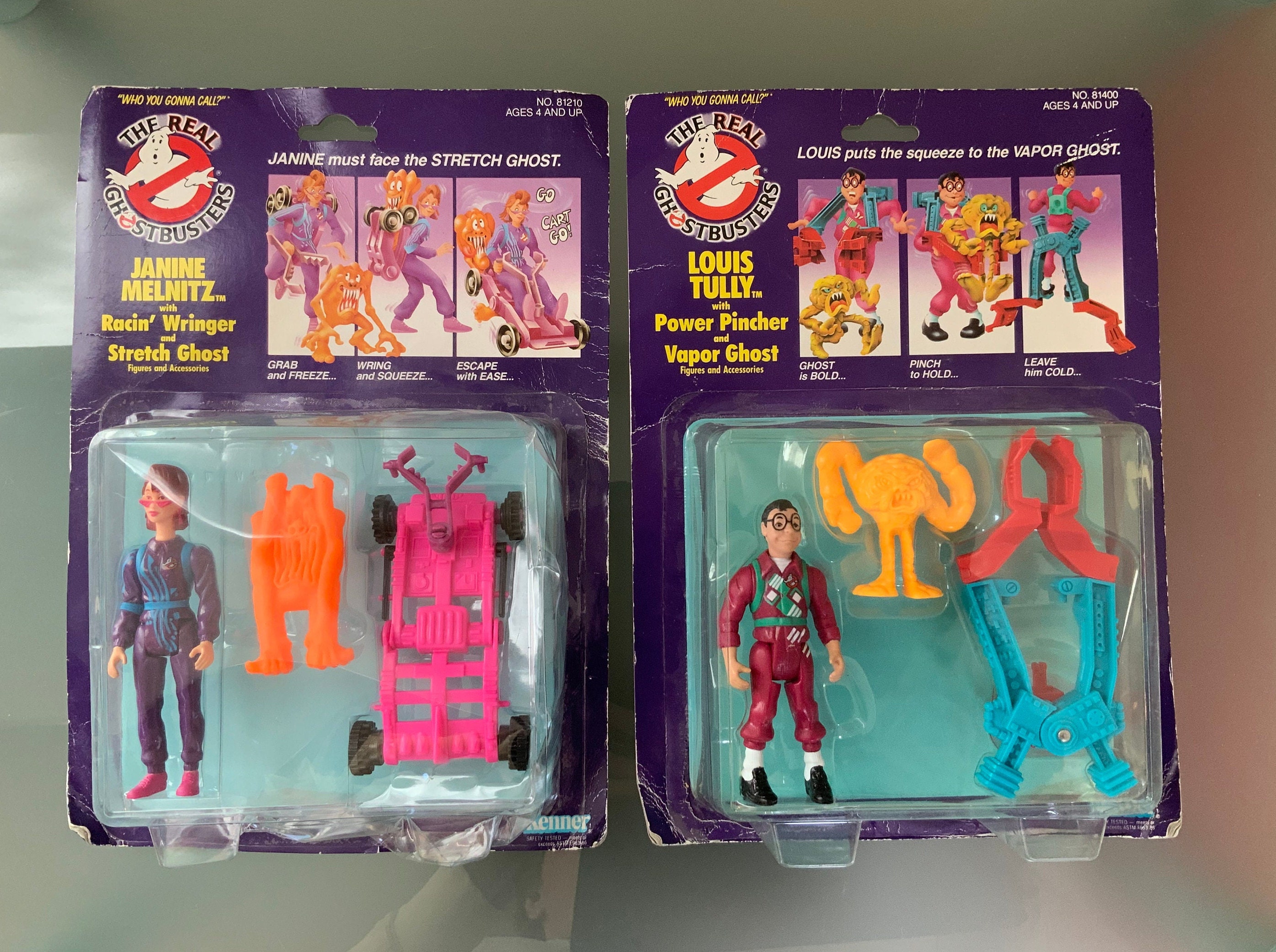 Real Ghostbusters Slimed Heroes Louis Tully & Four Eyed Ghosts New