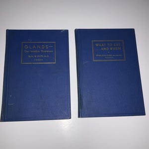 Rosicrucian Library Glands Our Invisible Guardians and What to Eat and When vintage HC books