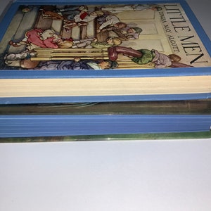 Kleine Frauen, kleine Männer Erstausgabe Louisa May Alcott Vintage Hardcover Bücher Buch Set Art Cover hervorragender Zustand illustrierter klassischer Roman Bild 4