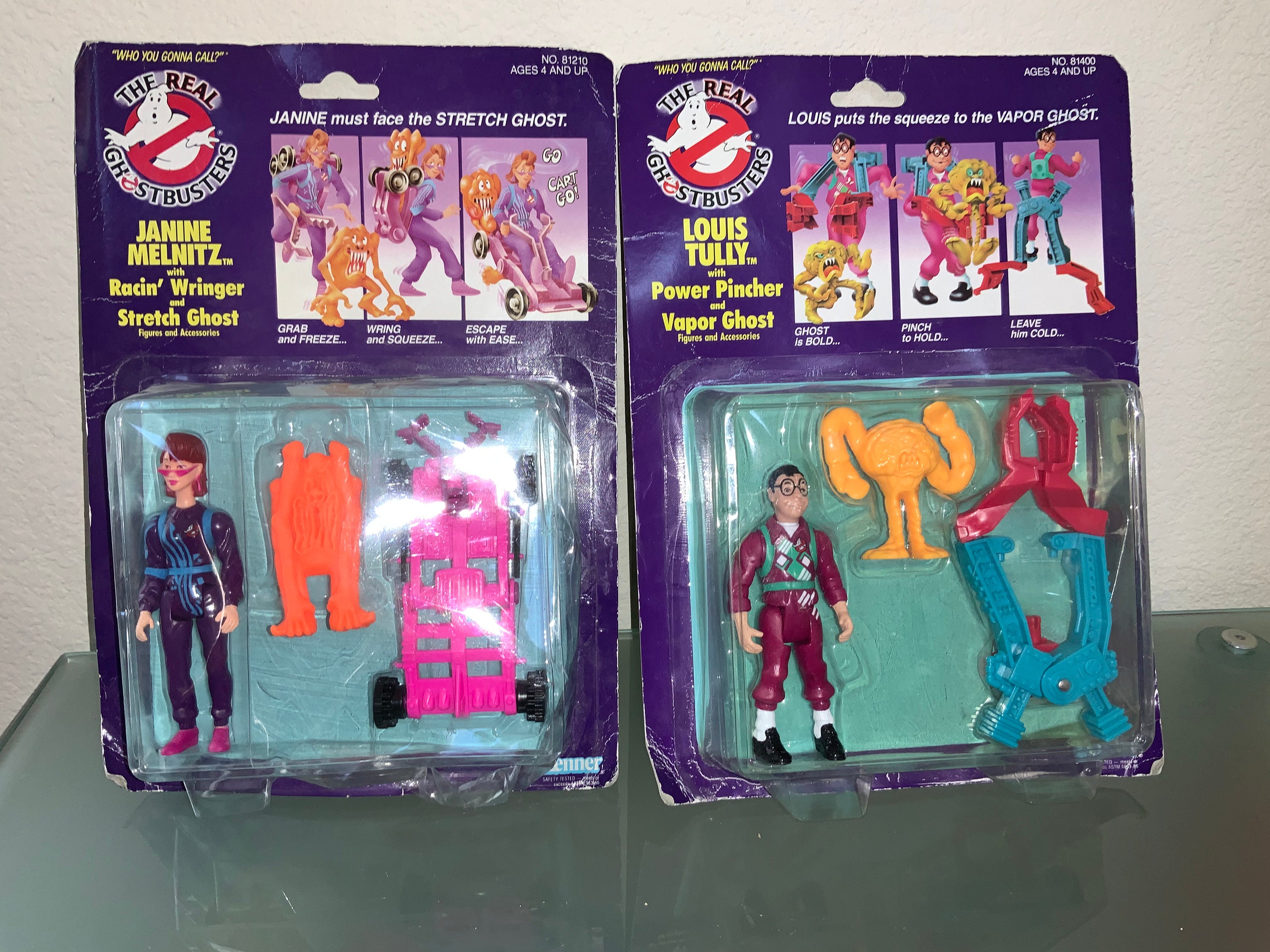 Vintage Real Ghostbusters Louis Tully With Power Pincher Kenner 1990