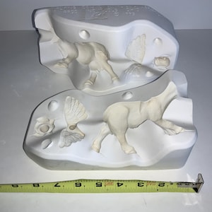 Slip Mold Ceramic Molds Halloween Pumpkin Ghost Santa Skier Shelf Sitter Bust Atlantic Doc Holliday Byron Mold 1960s+ XL Quality Rare Pieces Flying Cow