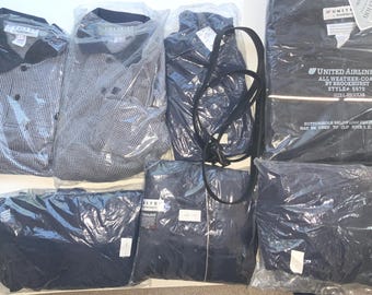 UNITED AIRLINES NEUE in den USA gemachte Kleidung Polo Rollkragenjacke Sweatshirt Ledergürtel T-Shirts Luftfahrt Fliegen Uniform nicht alle Größe groß verkauft