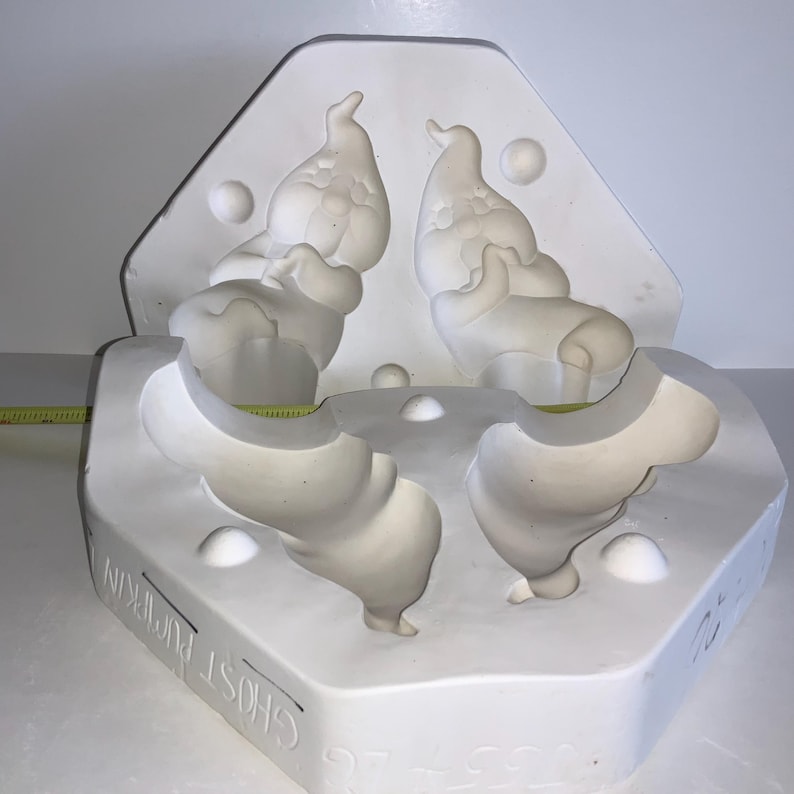 Slip Mold Ceramic Molds Halloween Pumpkin Ghost Santa Skier Shelf Sitter Bust Atlantic Doc Holliday Byron Mold 1960s+ XL Quality Rare Pieces image 12