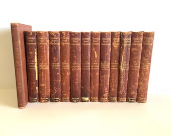 1881 Complete Shakespeare Hudson’s Notes and 1881 Merchant of Venice - Every Play 500+ pages each book leather full guild set 1-12